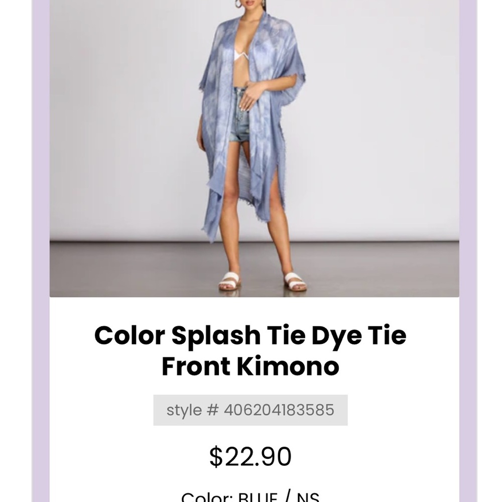 Blue Tie Dye Kimono